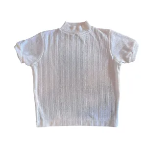 1960's Ivory  Sparkly Top /Tee  6-8Y