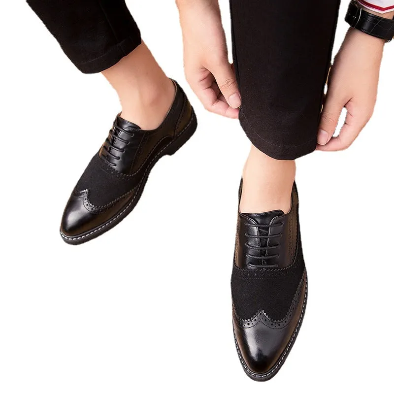 24 spring new British Brock business dress shoes Korean nightclub leisure size men's shoes