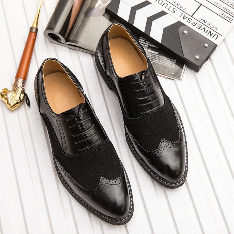 24 spring new British Brock business dress shoes Korean nightclub leisure size men's shoes