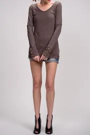 3-Button Cuff Tee