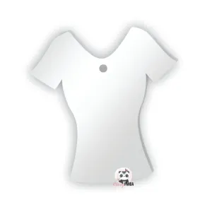 Acrylic Blank Clear Ladies V-Neck Shirt 85x55x3mm {Recommended for Sublimation}