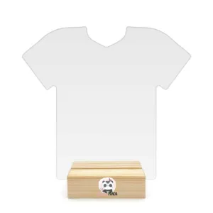 Acrylic Blank T-shirt Table Sign & Wooden Stand