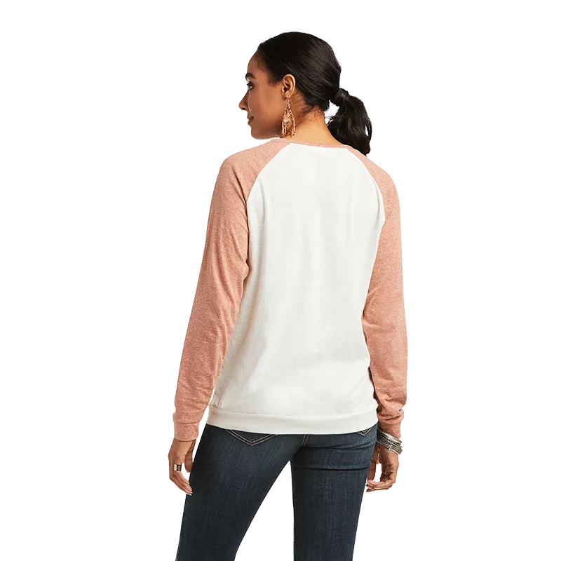 Ariat Women's Long Sleeve Framed Top Sea Salt T-shirt