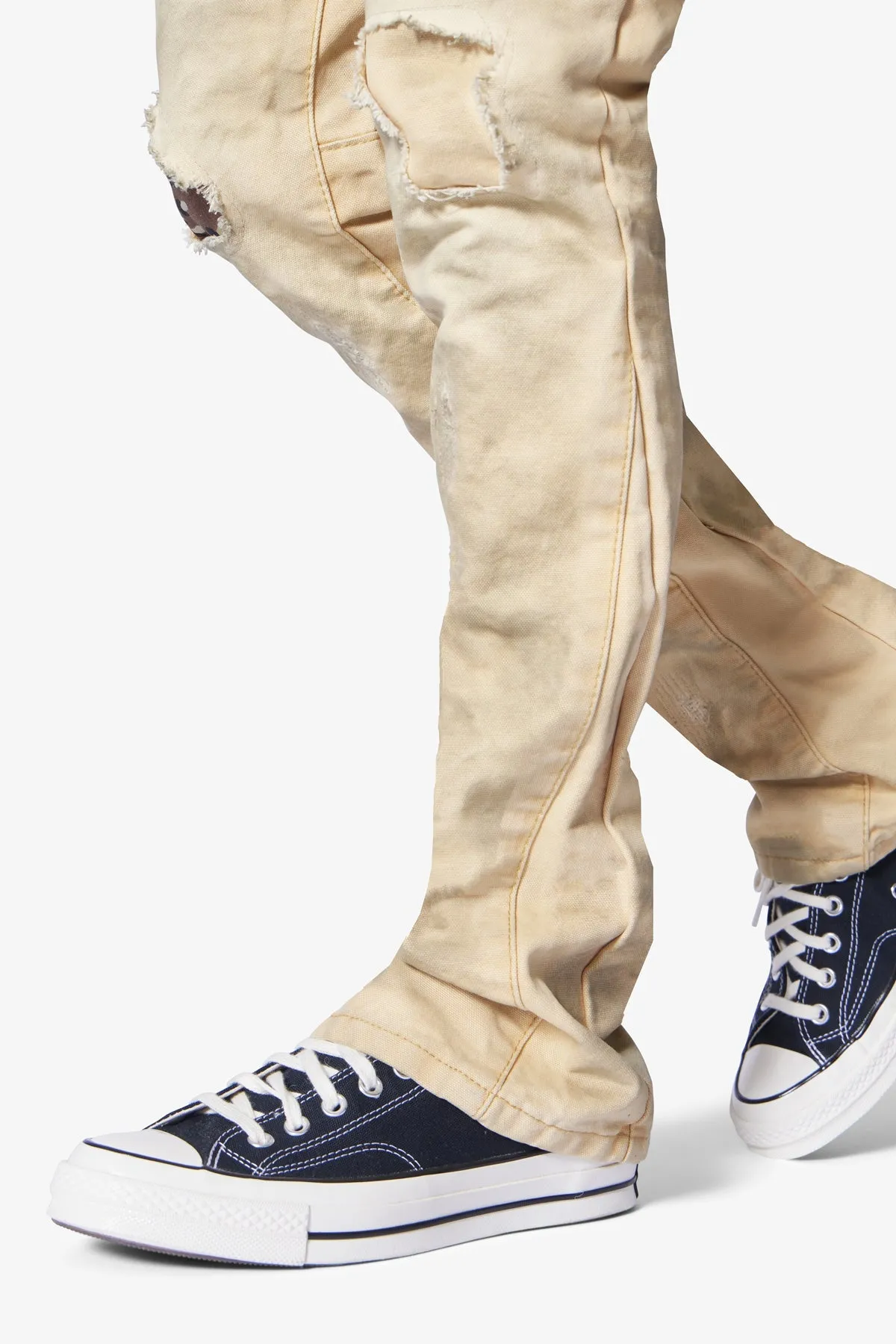 B710 Chino Chip Repaired Denim - Tan