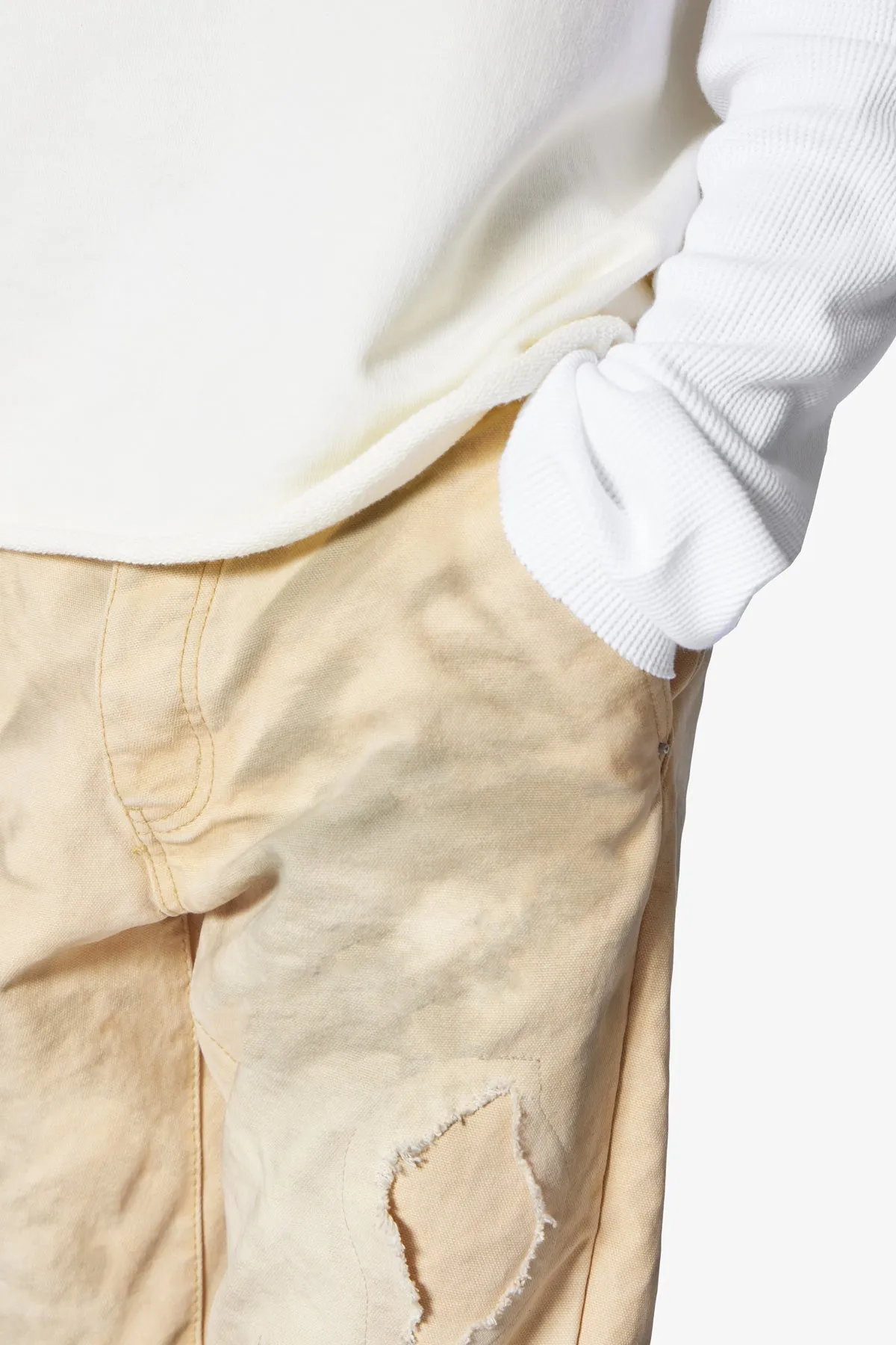 B710 Chino Chip Repaired Denim - Tan