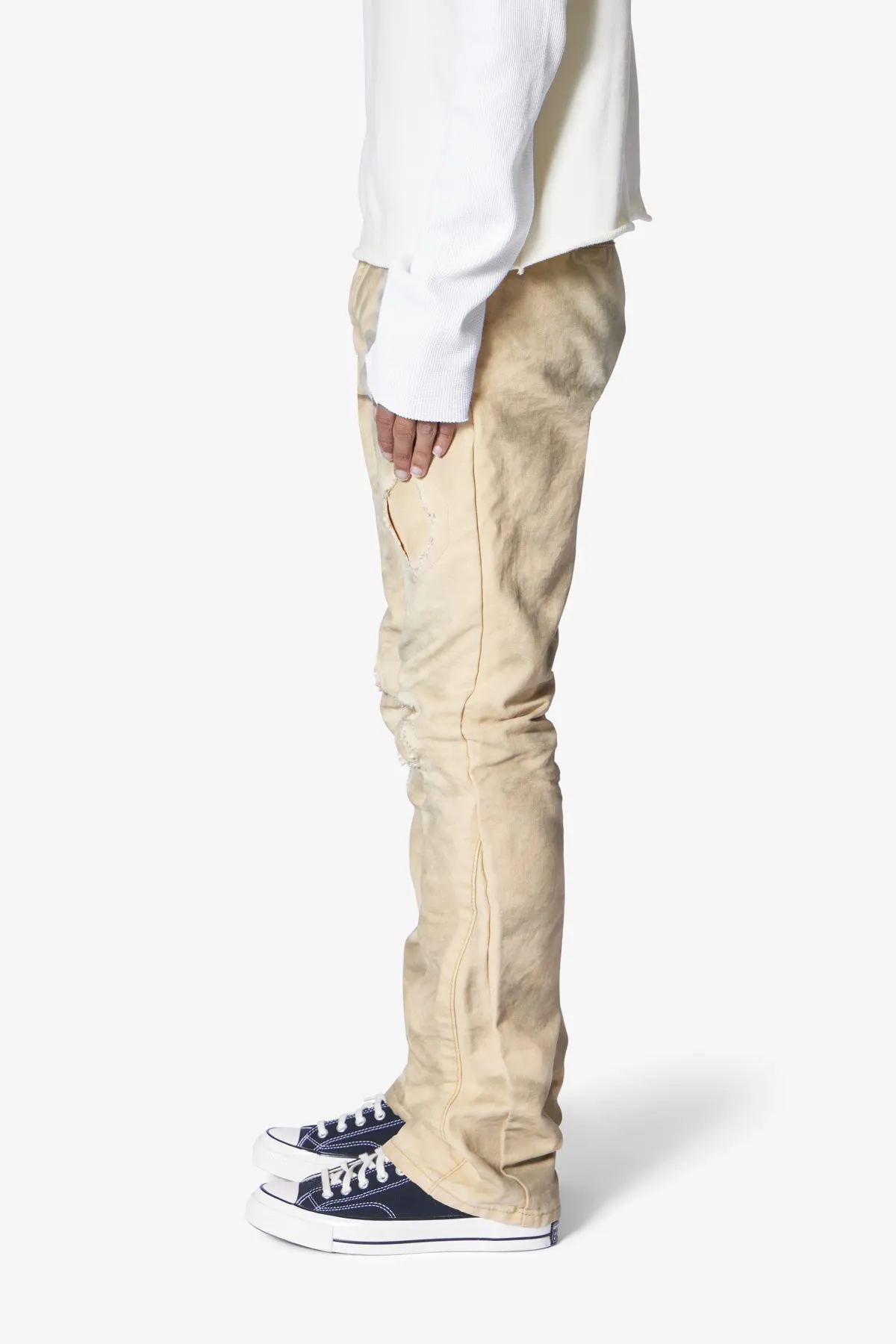B710 Chino Chip Repaired Denim - Tan