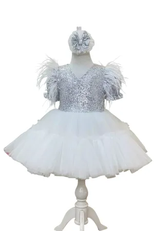 Clara White Party Dress