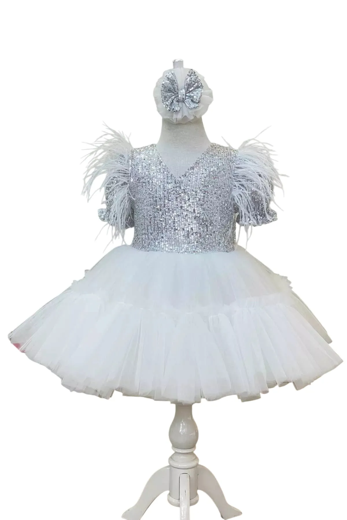 Clara White Party Dress