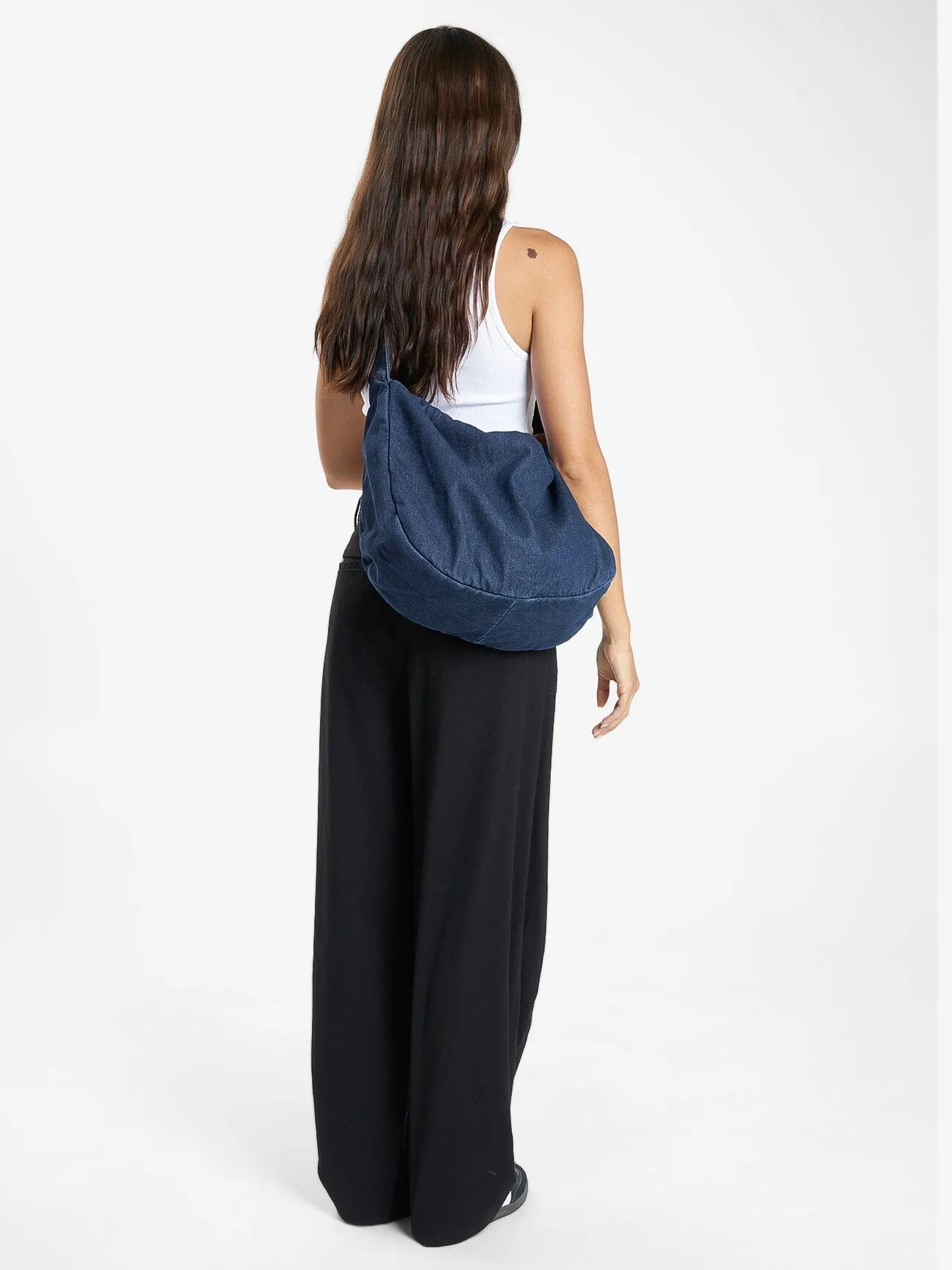 Dana Denim Crescent Bag - Indigo Rinse