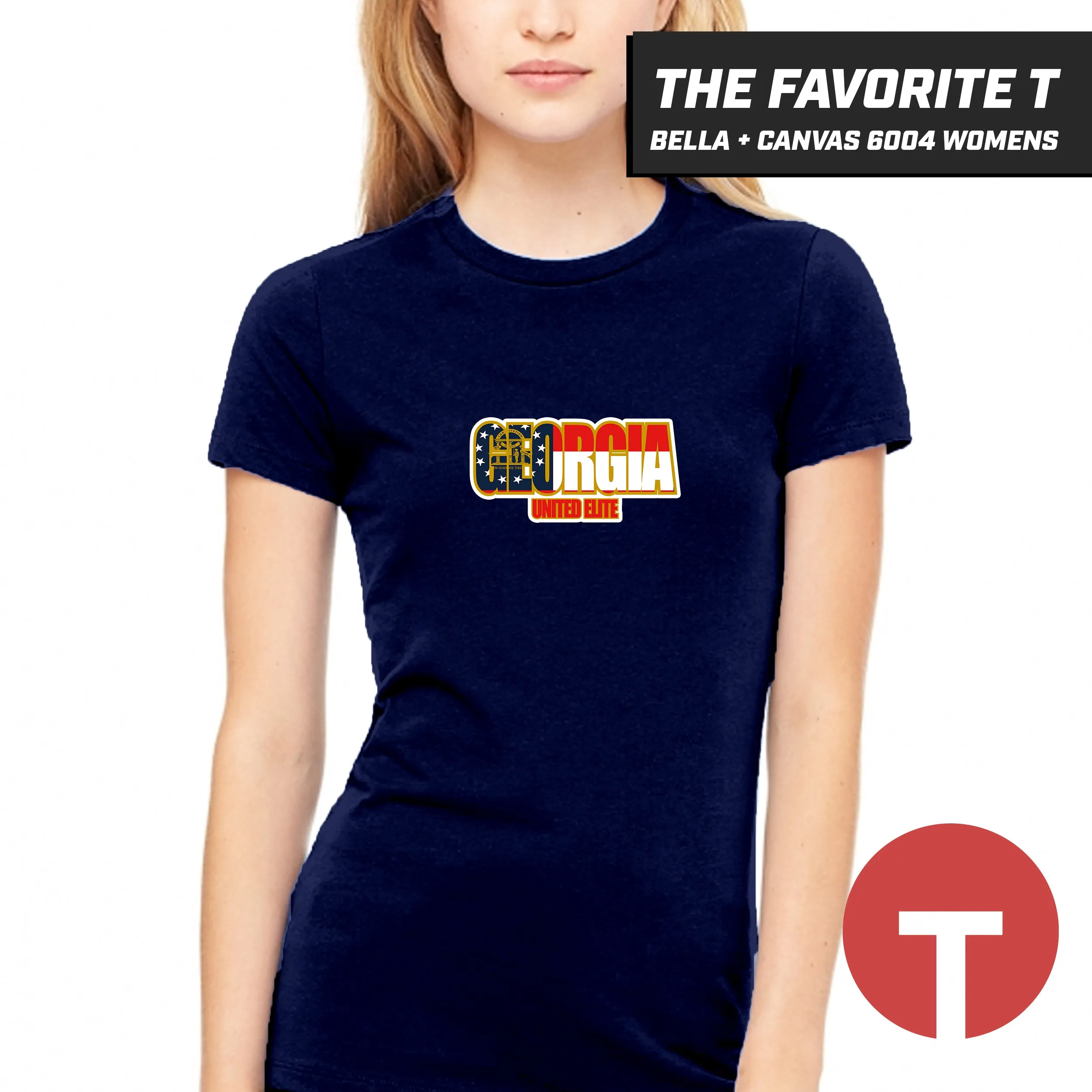 Georgia United Elite - LOGO 1 - Bella Canvas 6004 Womens "Favorite T"