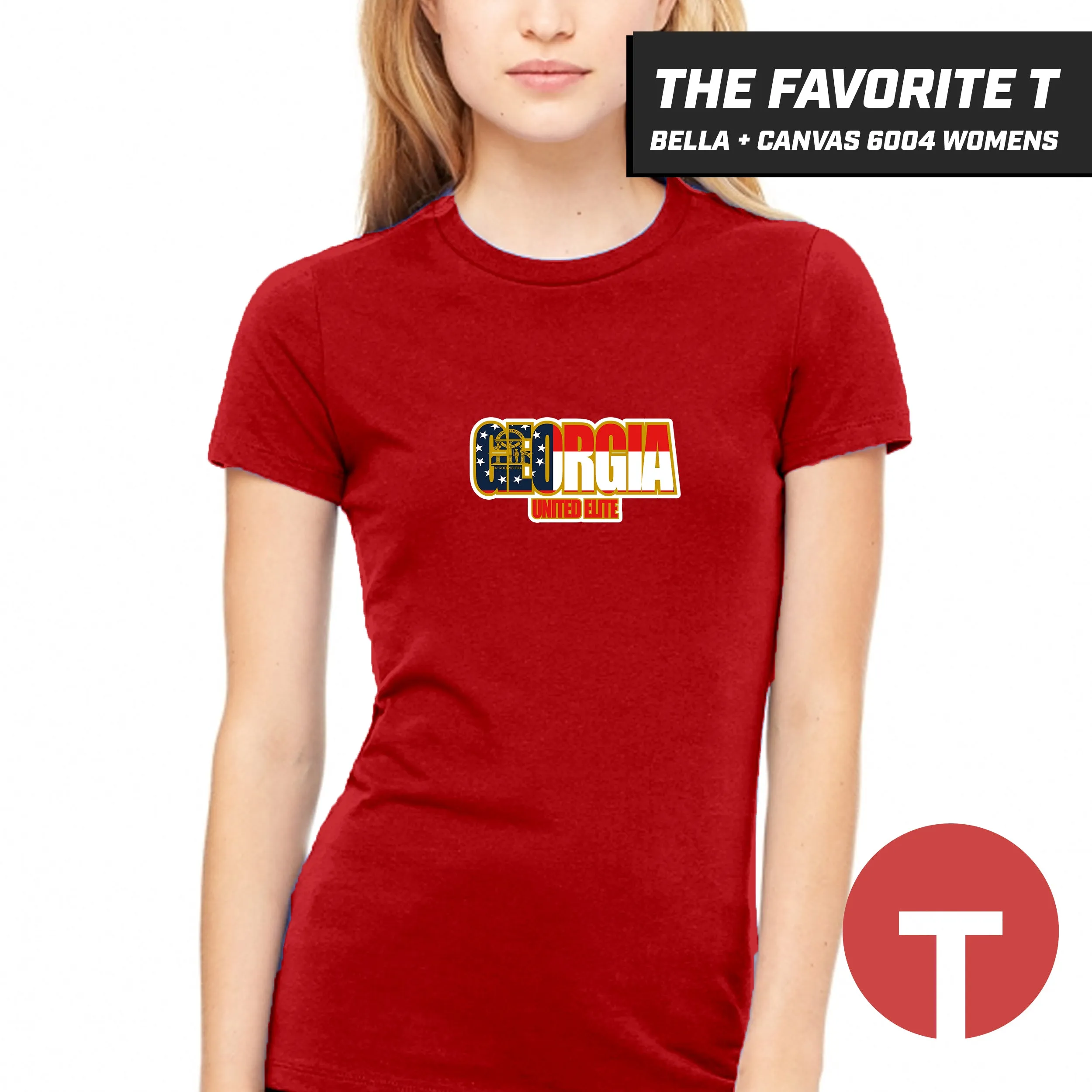 Georgia United Elite - LOGO 1 - Bella Canvas 6004 Womens "Favorite T"