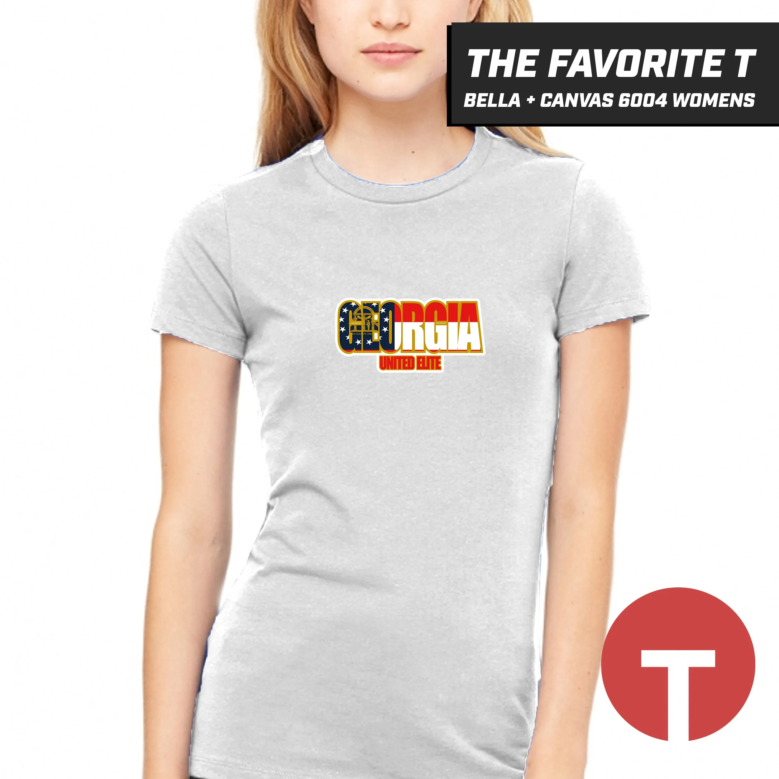 Georgia United Elite - LOGO 1 - Bella Canvas 6004 Womens "Favorite T"