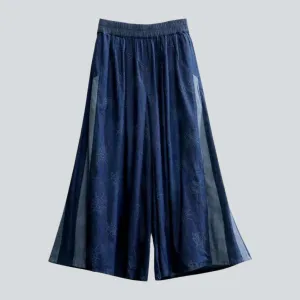 High-waist boho women's jeans pants