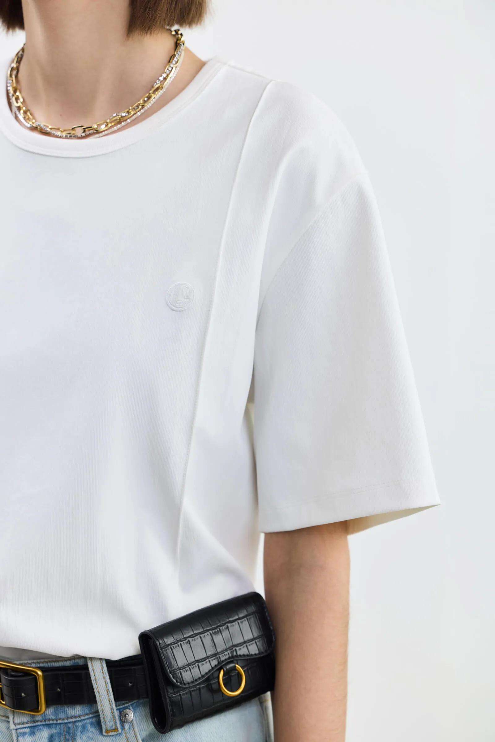 LILY Versatile Casual White T-shirt