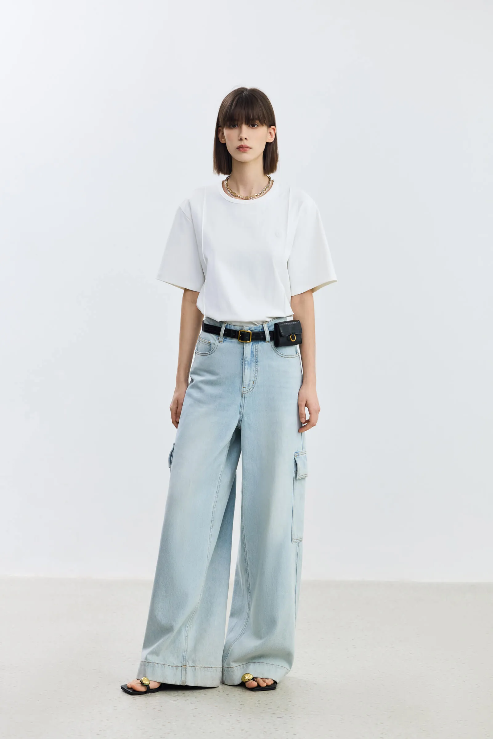 LILY Versatile Casual White T-shirt