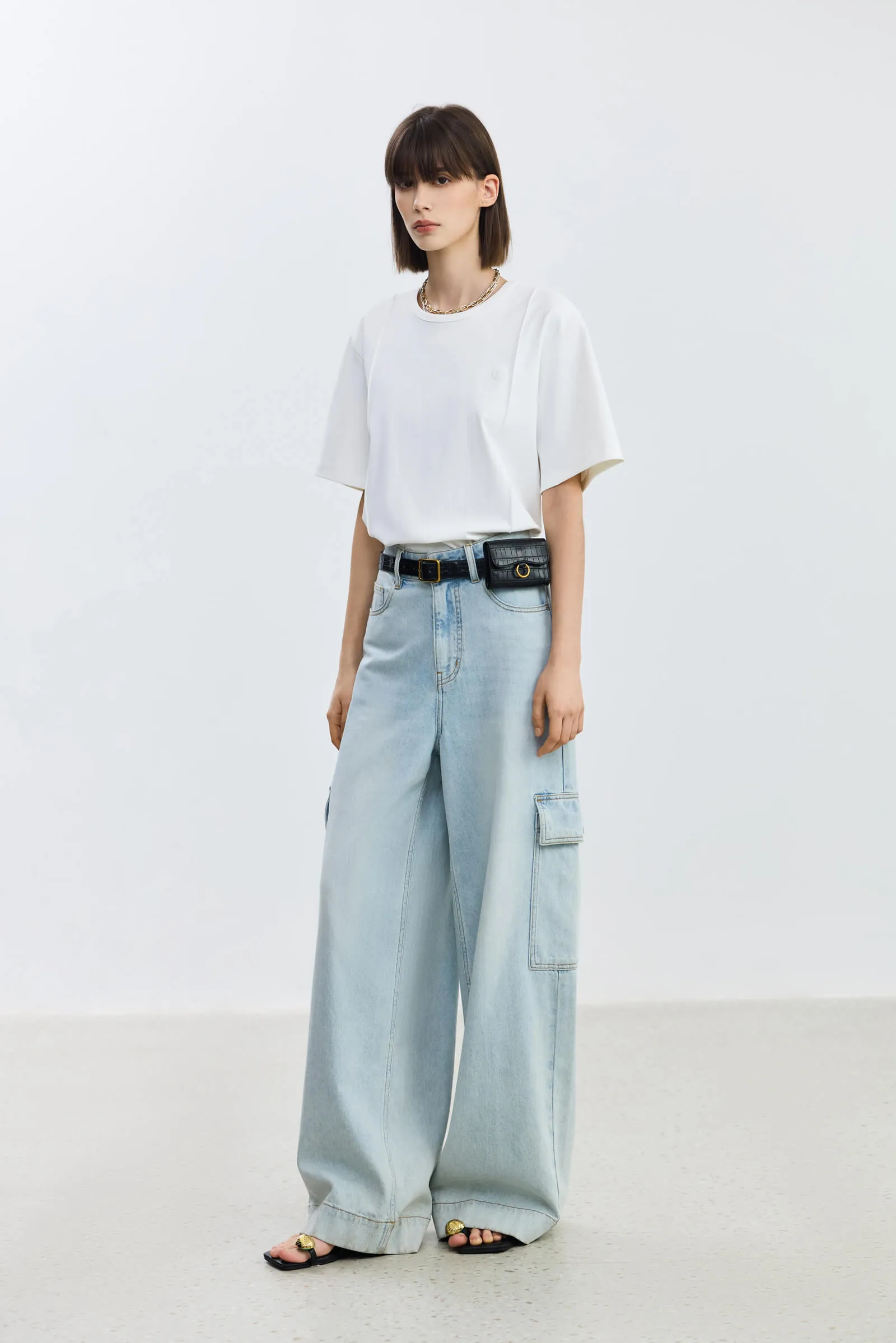 LILY Versatile Casual White T-shirt
