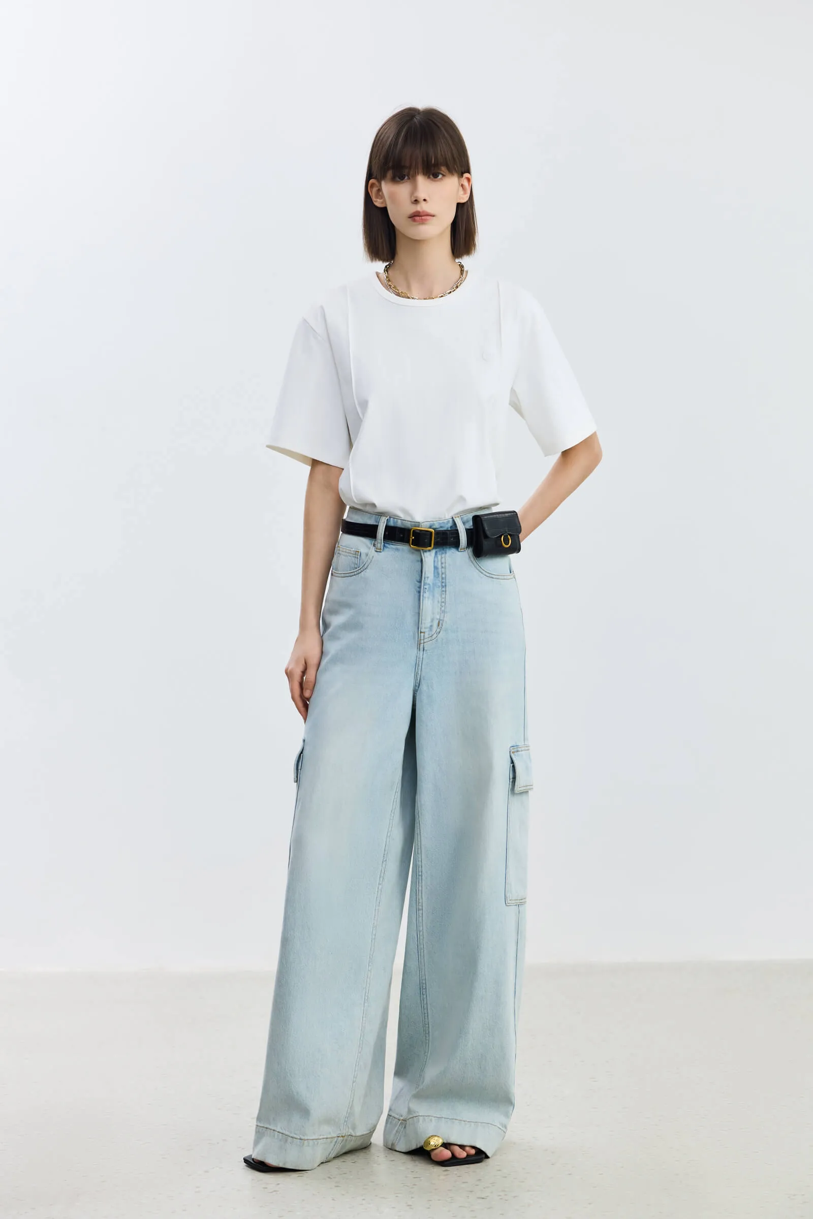 LILY Versatile Casual White T-shirt