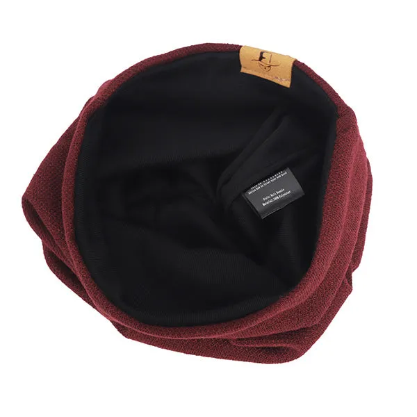 Men Jersey Long Slouchy Beanie Hat B010