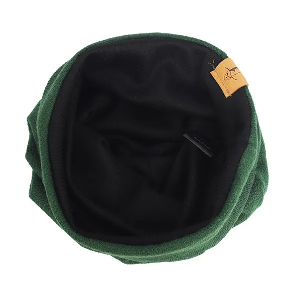 Men Jersey Long Slouchy Beanie Hat B010