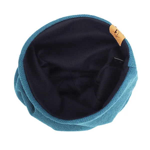 Men Jersey Long Slouchy Beanie Hat B010