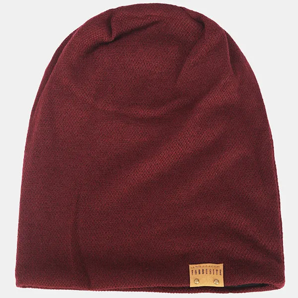 Men Jersey Long Slouchy Beanie Hat B010