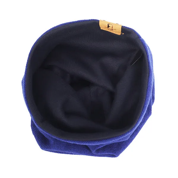 Men Jersey Long Slouchy Beanie Hat B010
