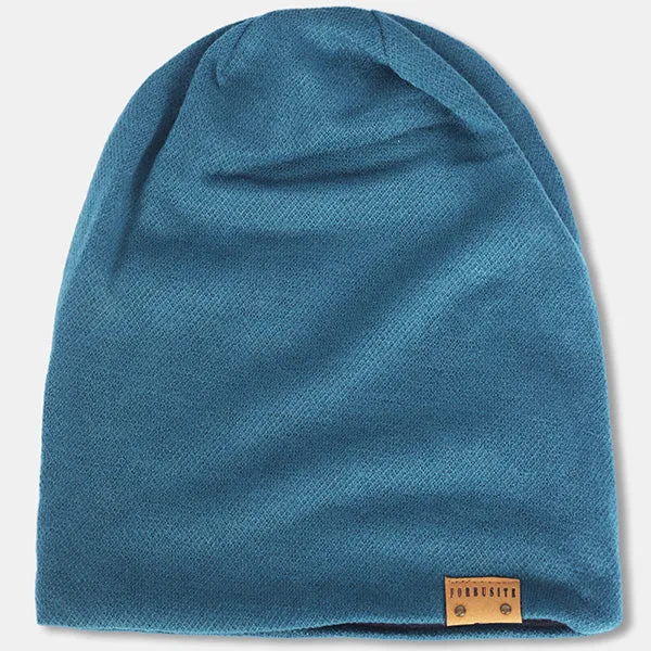 Men Jersey Long Slouchy Beanie Hat B010