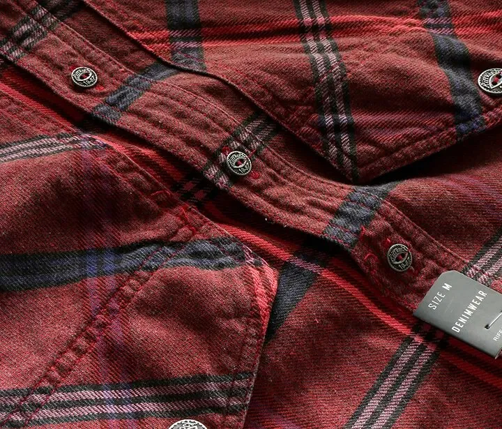 Men's Plaid Versatile Cotton Long Sleeve Shirt