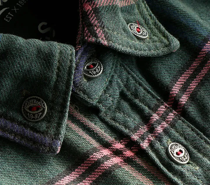 Men's Plaid Versatile Cotton Long Sleeve Shirt