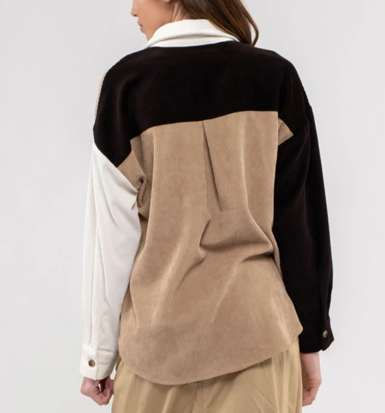 Neutral Block Shacket