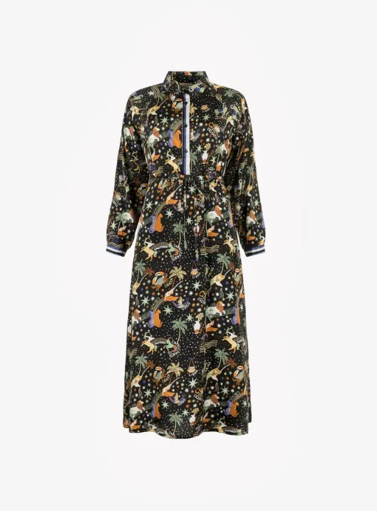 Osally Astrology Half Placket Shirt Dress