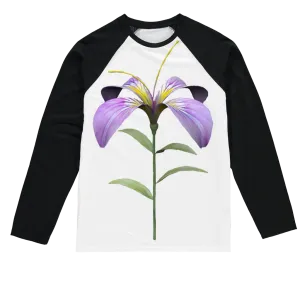 PurpleFlower2 Sublimation Baseball Long Sleeve T-Shirt