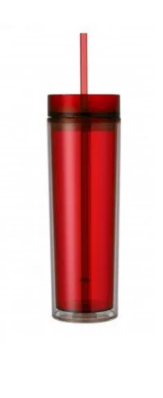 SALE!! Skinny Tumbler - 16 Ounce Skinny Double Wall Tumbler - BPA Free Acrylic Tumbler