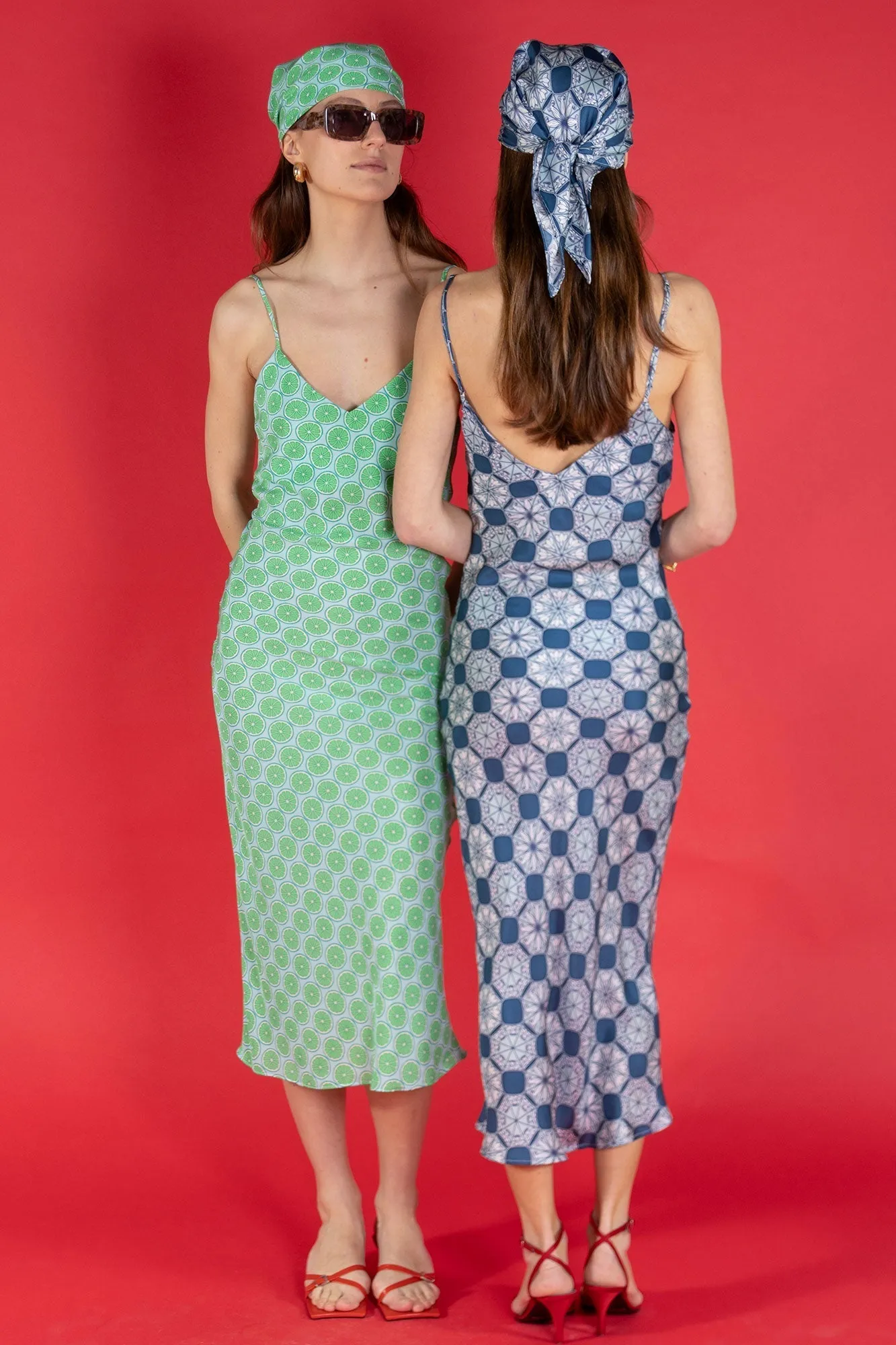 Silk Kate Slip Dress LIME SLICE