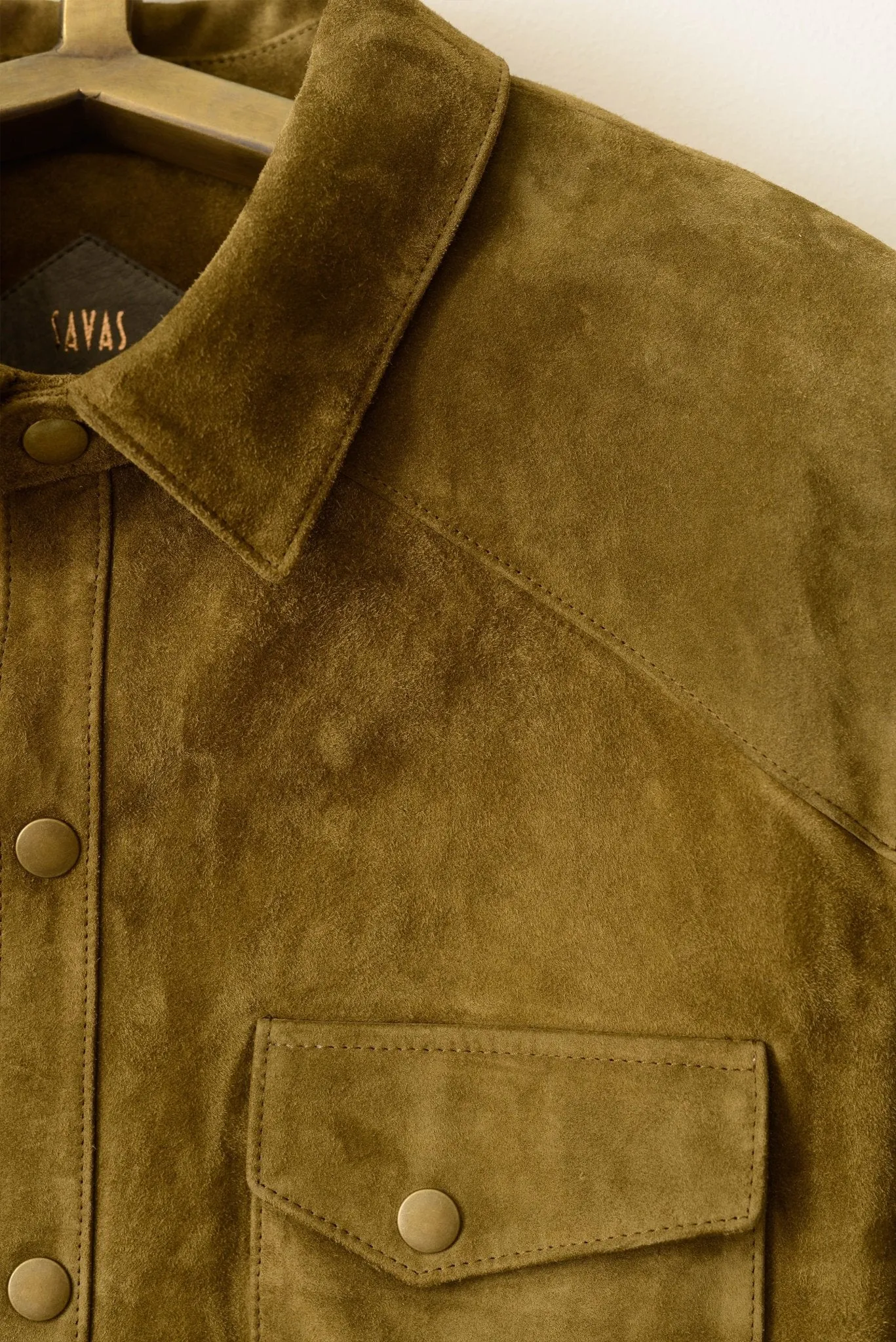 The Hutton: Olive Suede
