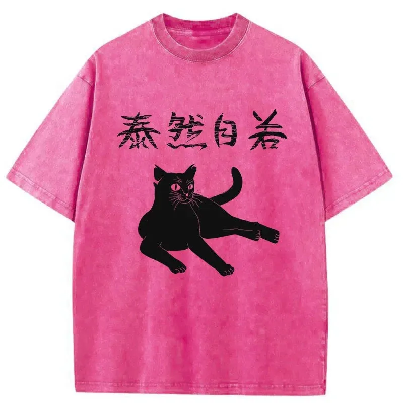 Tokyo-Tiger Cozy Cat Japanese Washed T-Shirt