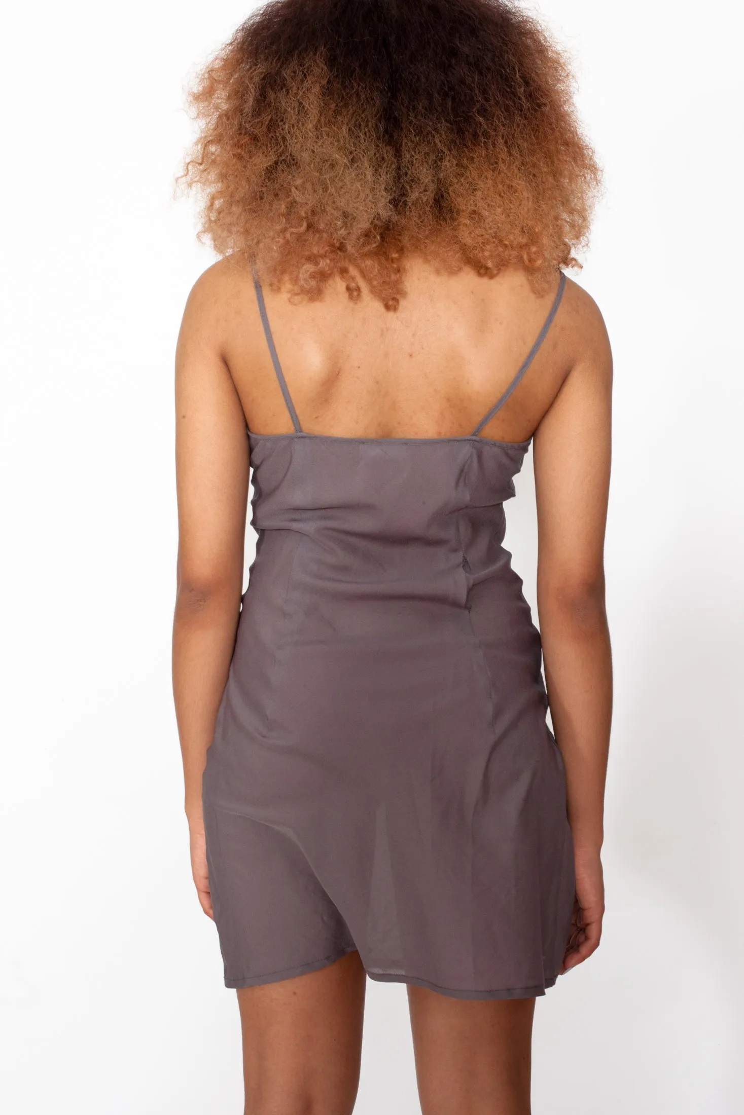 Vintage 90s Max&Co Grey Slip Dress
