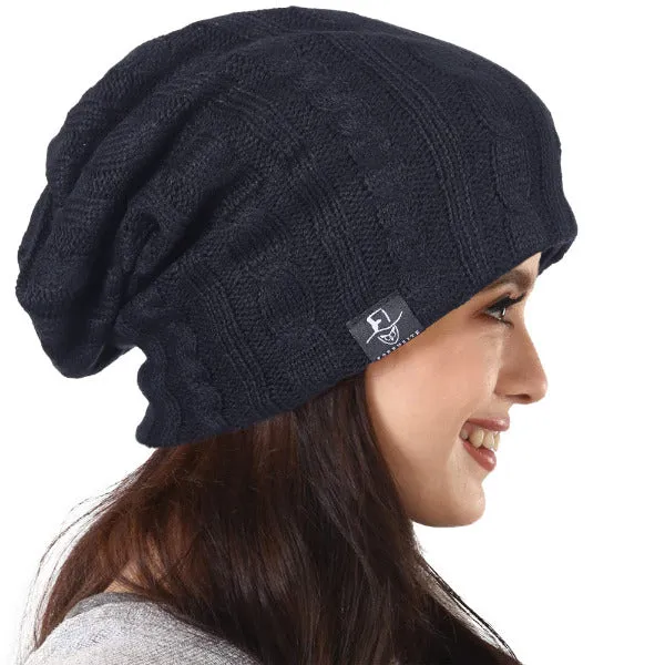 Women Slouchy Cable Beanie Hats B5006
